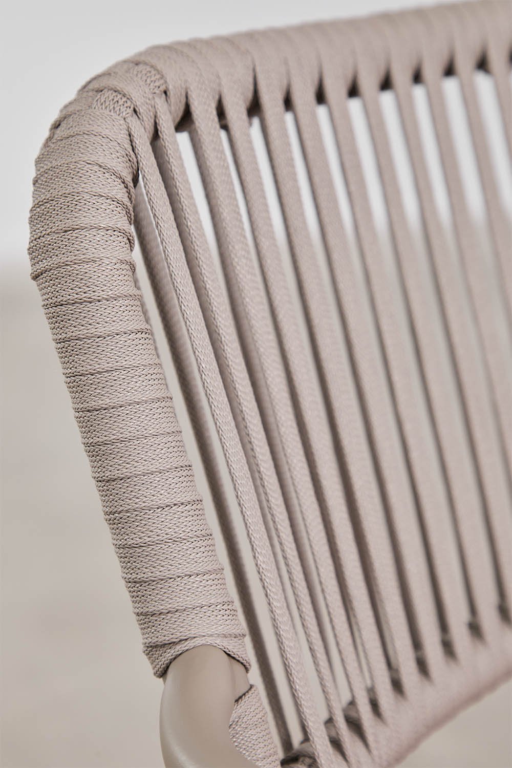 Stackable garden chair with braided rope armrests Arhiza, gallery image 5