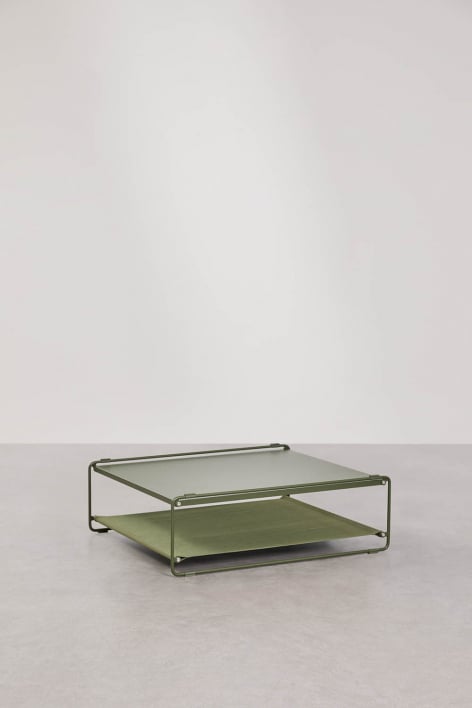 Amaro steel garden side table convertible into a pouf