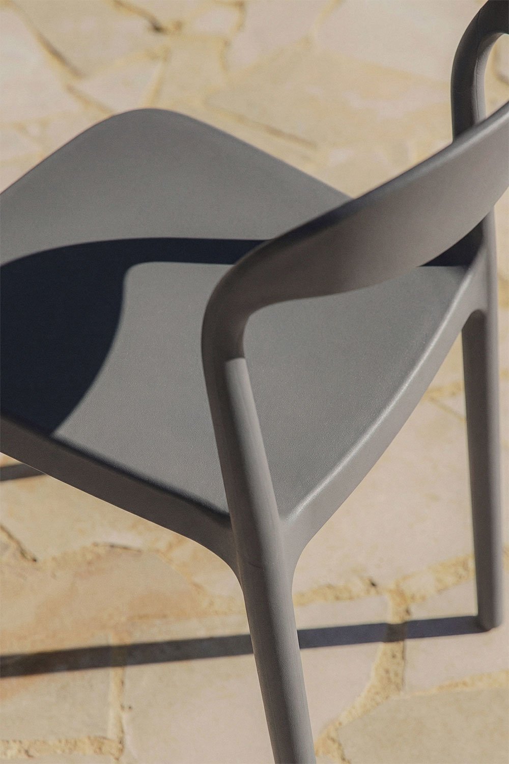 Pack of 2 stackable Brenza polypropylene garden chairs, gallery image 2