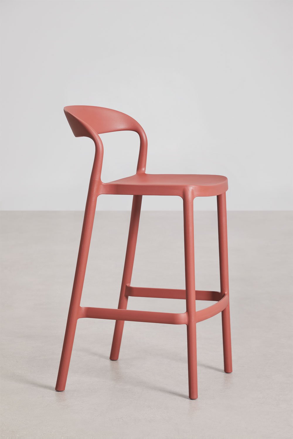Pack of 2 stackable high stools in polypropylene Brenza, gallery image 2