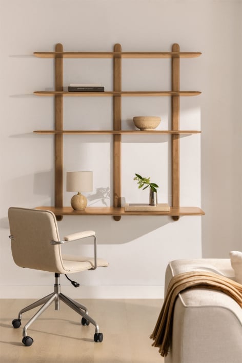 Veleta wooden desk with shelf