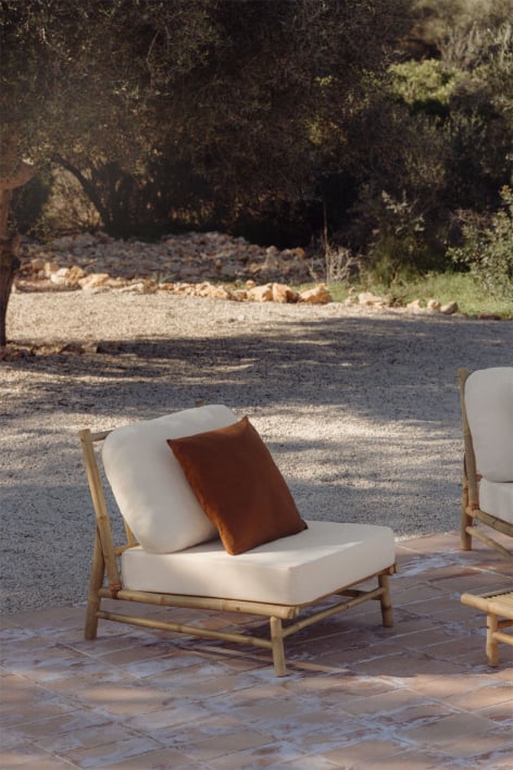 Central module for Isendra bamboo modular garden sofa