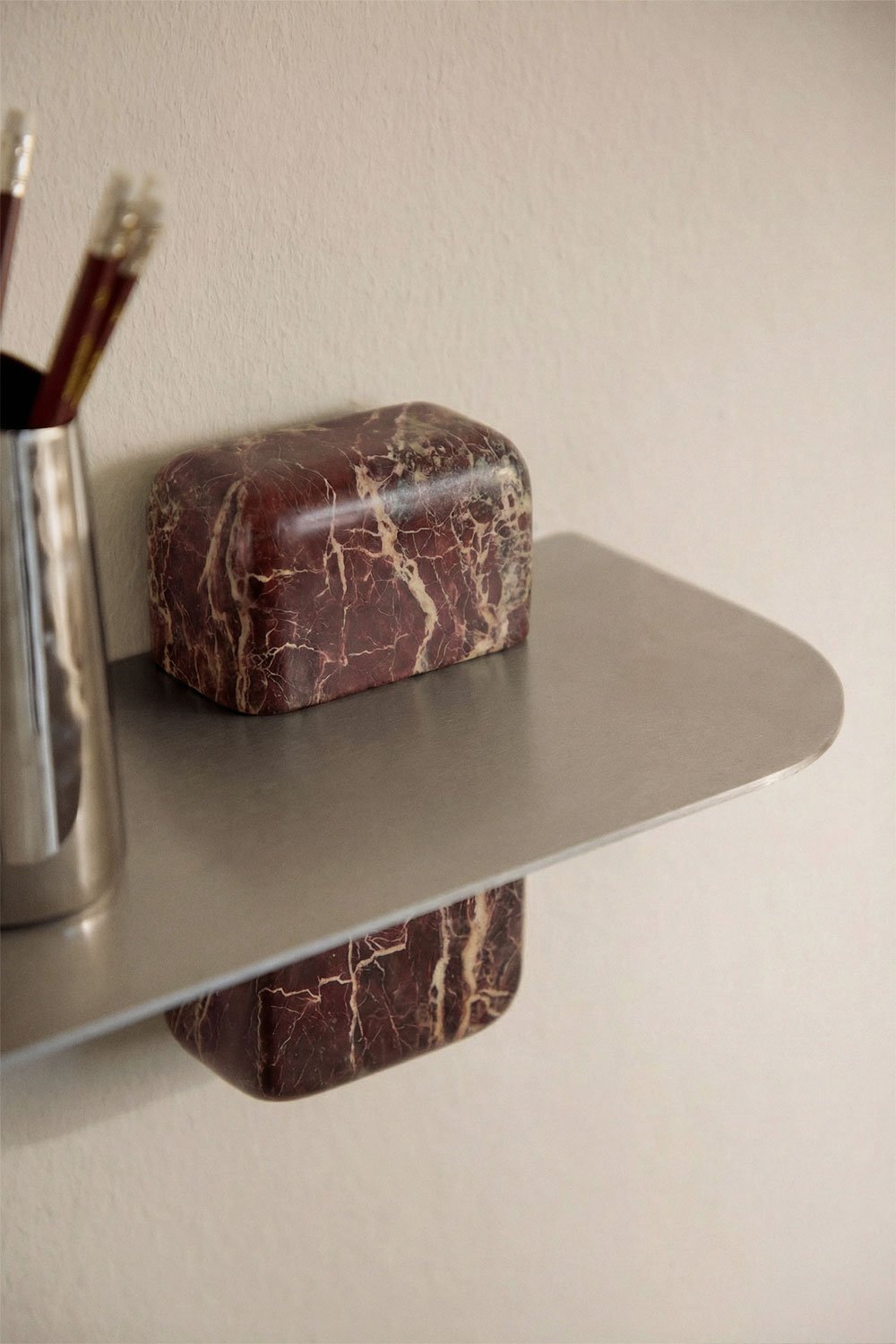 Pack of 2 Serbian stainless steel wall shelves, gallery image 2