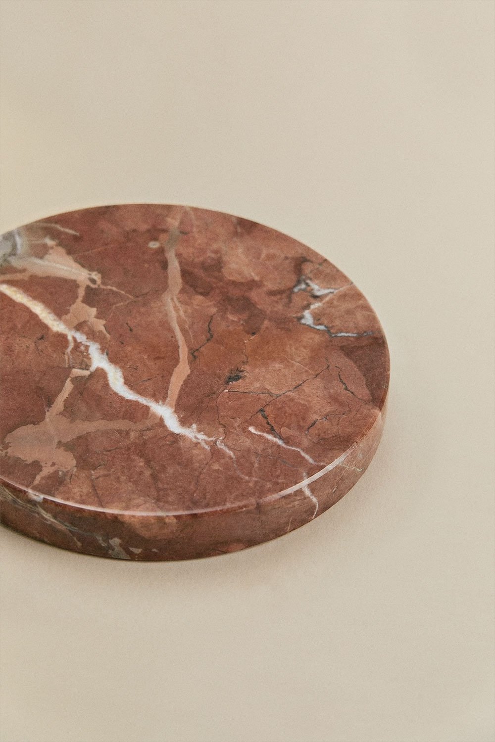 Set of 4 round coasters Ø10 cm in Valtris marble, gallery image 5