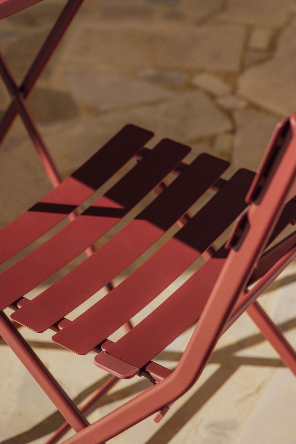 Pack of 2 folding garden chairs in Tamarit steel, gallery image 2