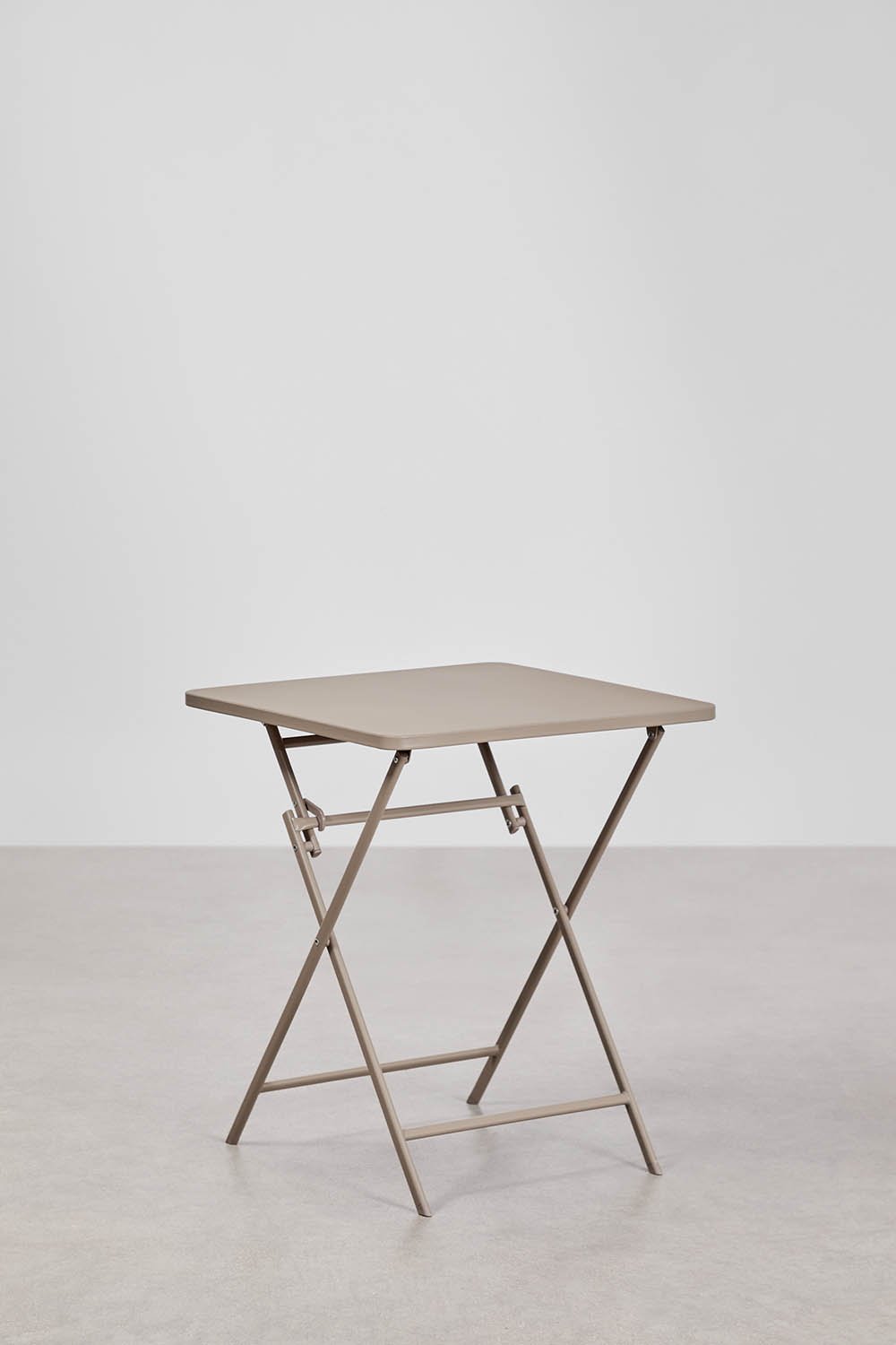 Square folding 60x60 cm table set and 2 Tamarit steel dining chairs, gallery image 2