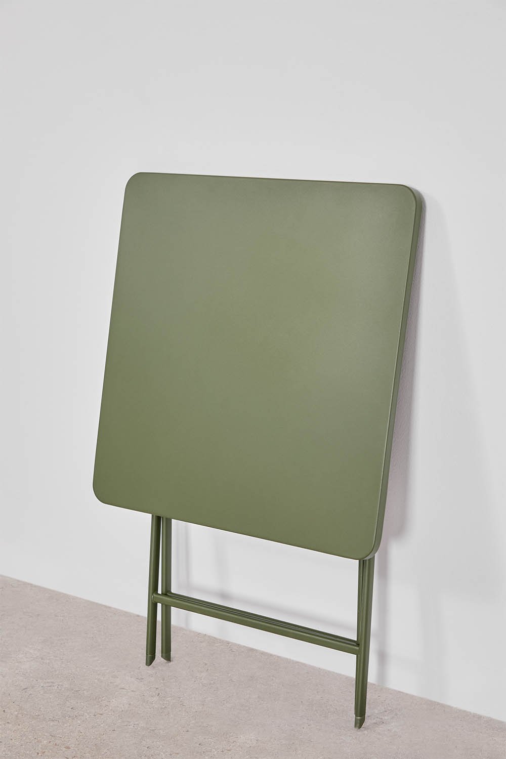 Square folding 60x60 cm table set and 2 Tamarit steel dining chairs, gallery image 5
