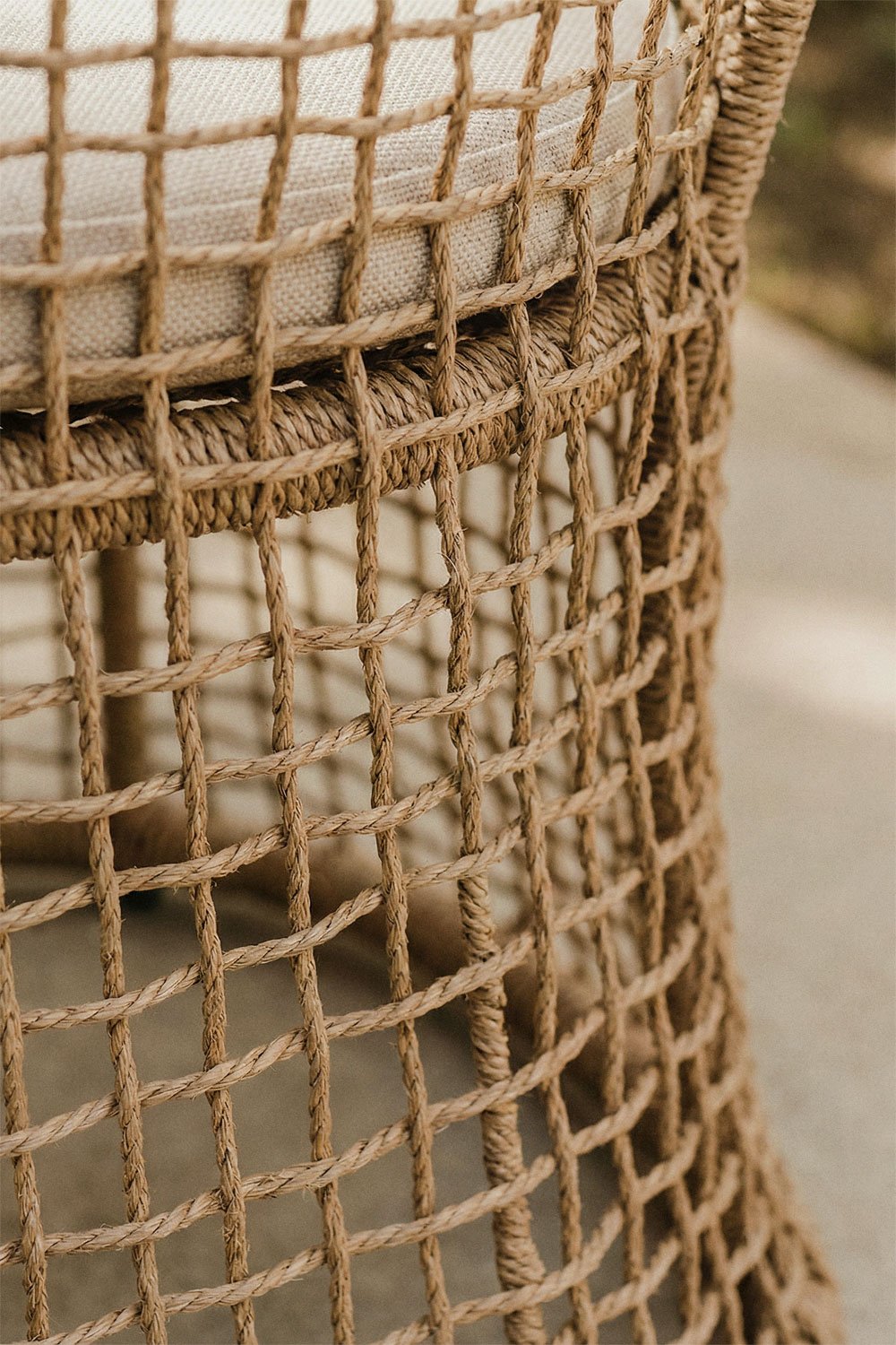 Liparian garden chair with steel armrests and synthetic wicker, gallery image 2