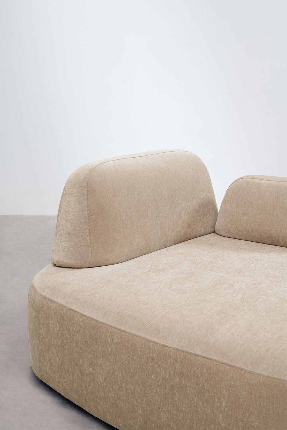 Right chaise longue module with armrest for Giorgia upholstered modular sofa, gallery image 5