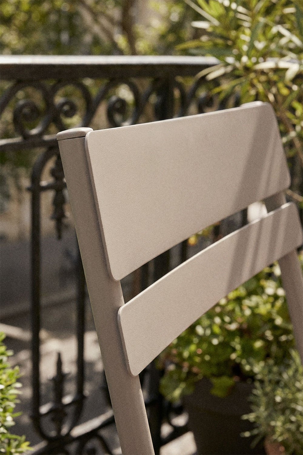 Pack of 2 folding garden chairs in Tamarit steel, gallery image 2