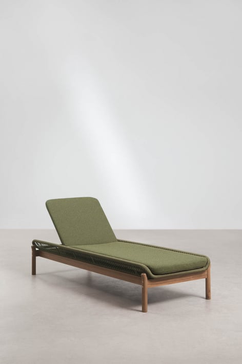 Pack of 2 reclining loungers in acacia wood Karvia