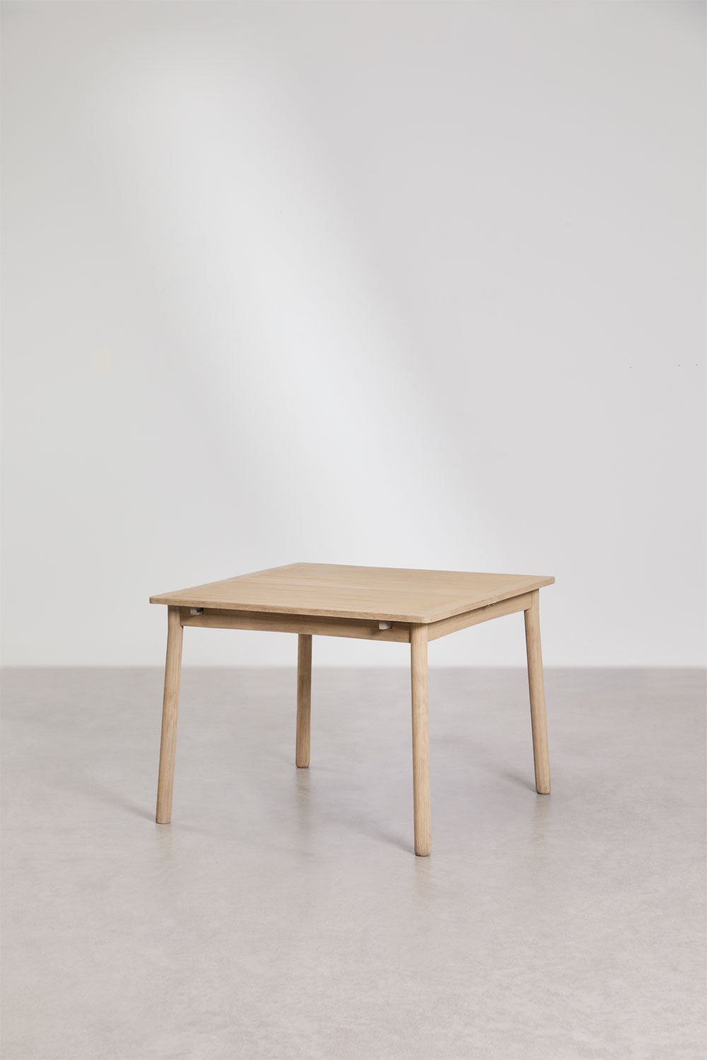 Extendable 100-160x100 cm acacia wood Karvia dining table, gallery image 2