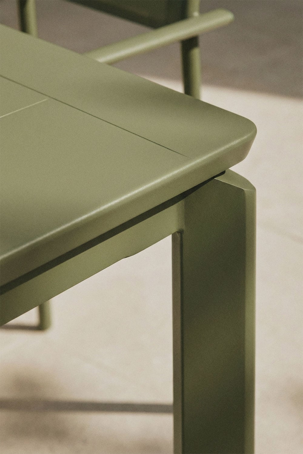 Rectangular garden table 180-240-300x100 cm extendable aluminum Milenca, gallery image 3