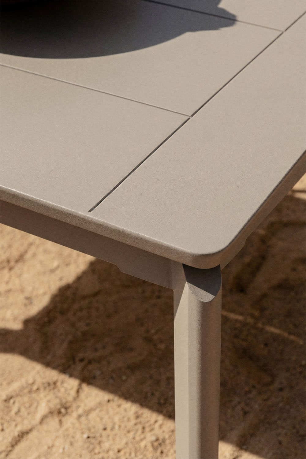 Rectangular garden table 180-240-300x100 cm extendable aluminum Milenca, gallery image 3