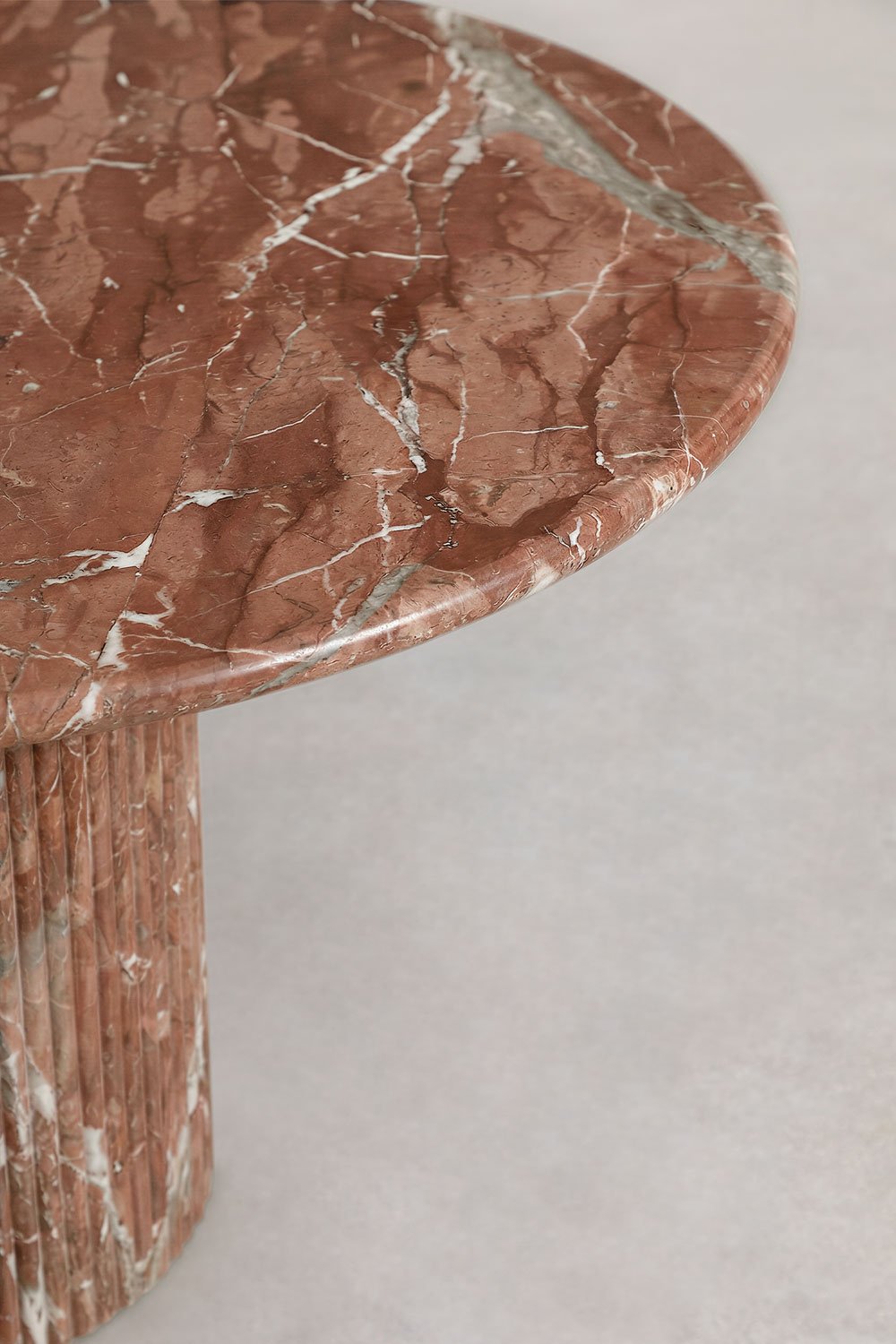 Round dining table Ø120 cm in natural stone Grosseto, gallery image 4