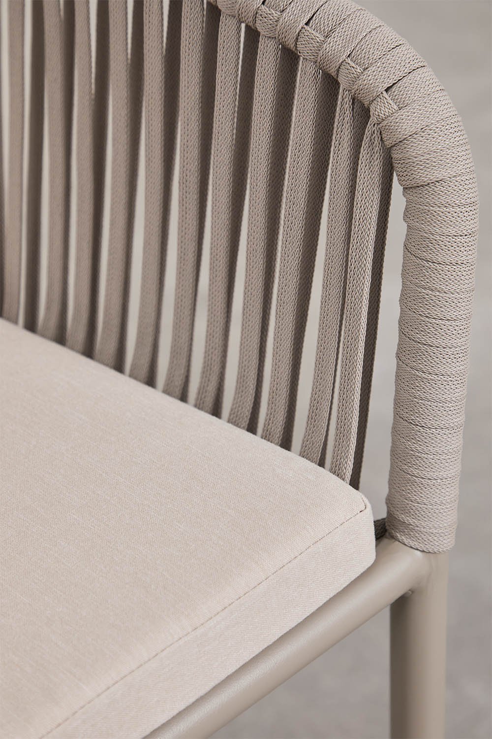 Pack of 2 dining chairs with armrests in braided rope Arhiza Classic, gallery image 5