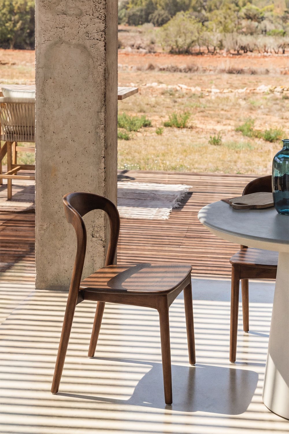 Varmus teak wood garden chair, gallery image 1