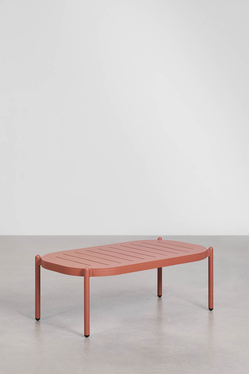 Rectangular 95x55 cm garden coffee table in Duroli aluminum, gallery image 1