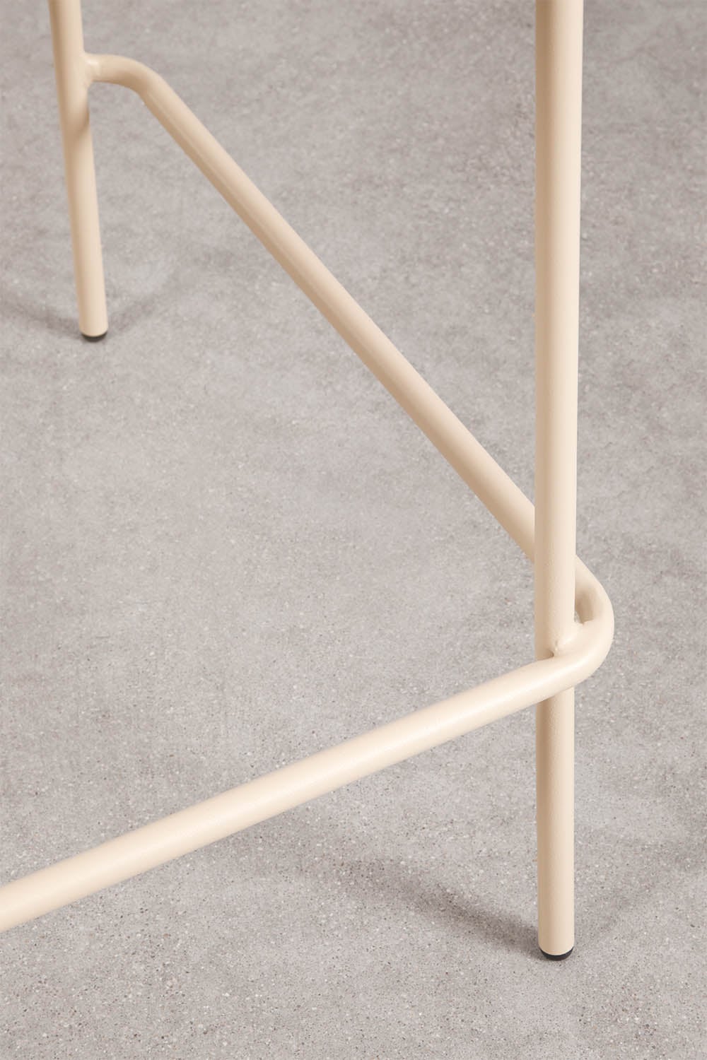 High garden stool in synthetic wicker and steel Revia, gallery image 5