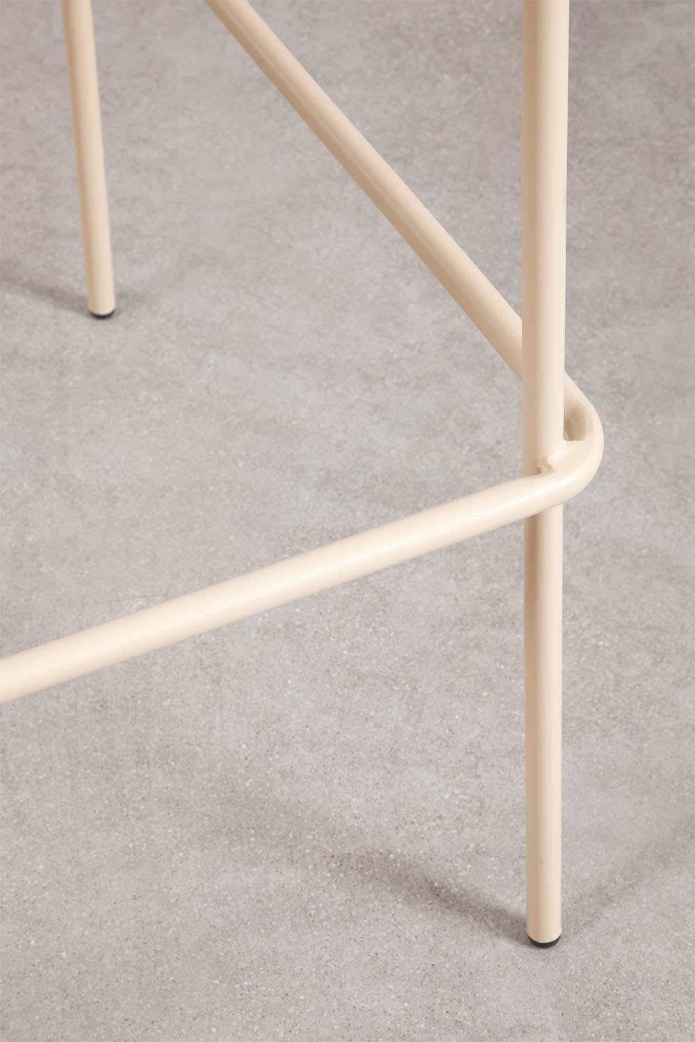 High garden stool in synthetic wicker and steel Revia, gallery image 5