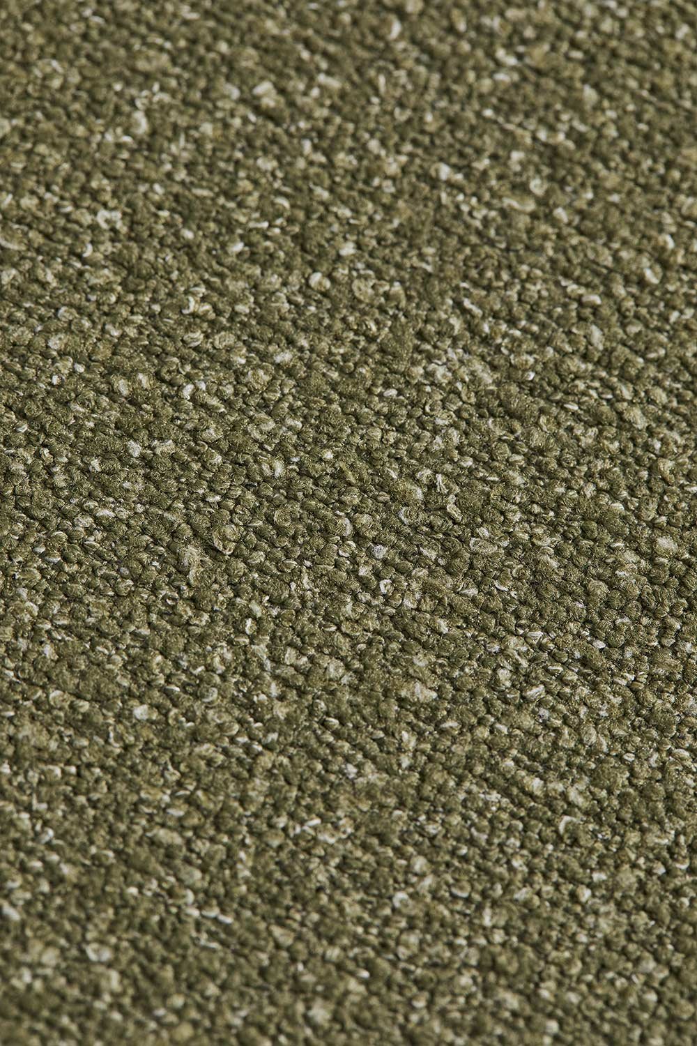 Bench 180 cm in acacia wood and sage green bouclé Karvia, gallery image 6
