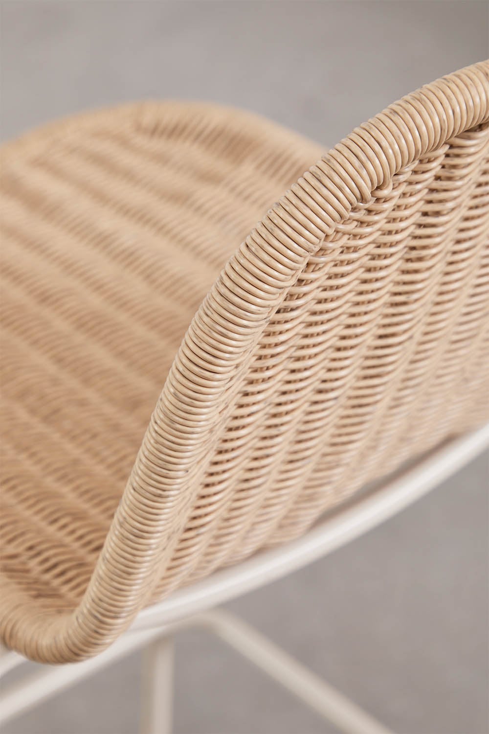 Stackable high stool in synthetic rattan Reiven, gallery image 4