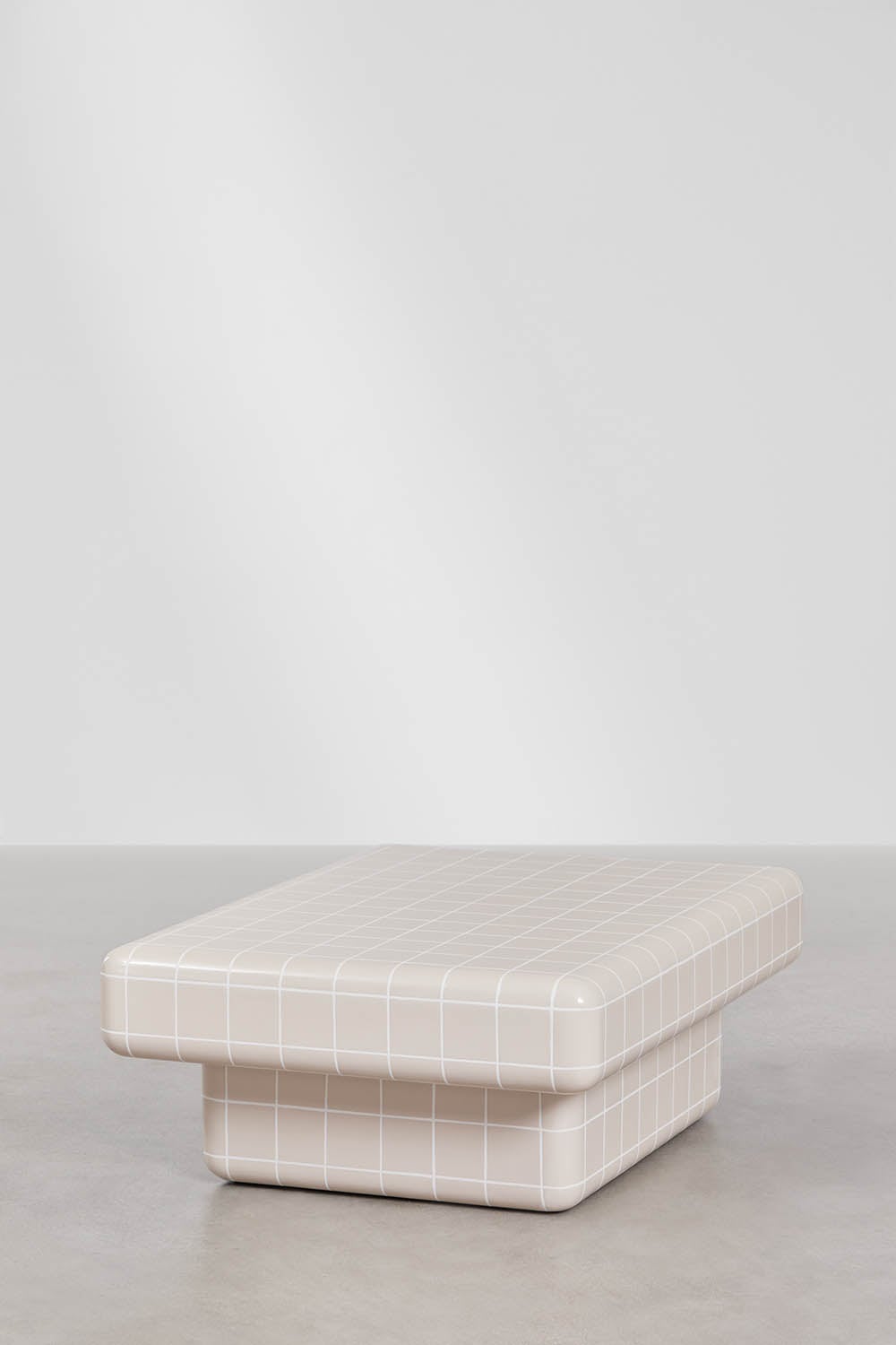 Rectangular garden coffee table with tile-look cement Eleonor, gallery image 4
