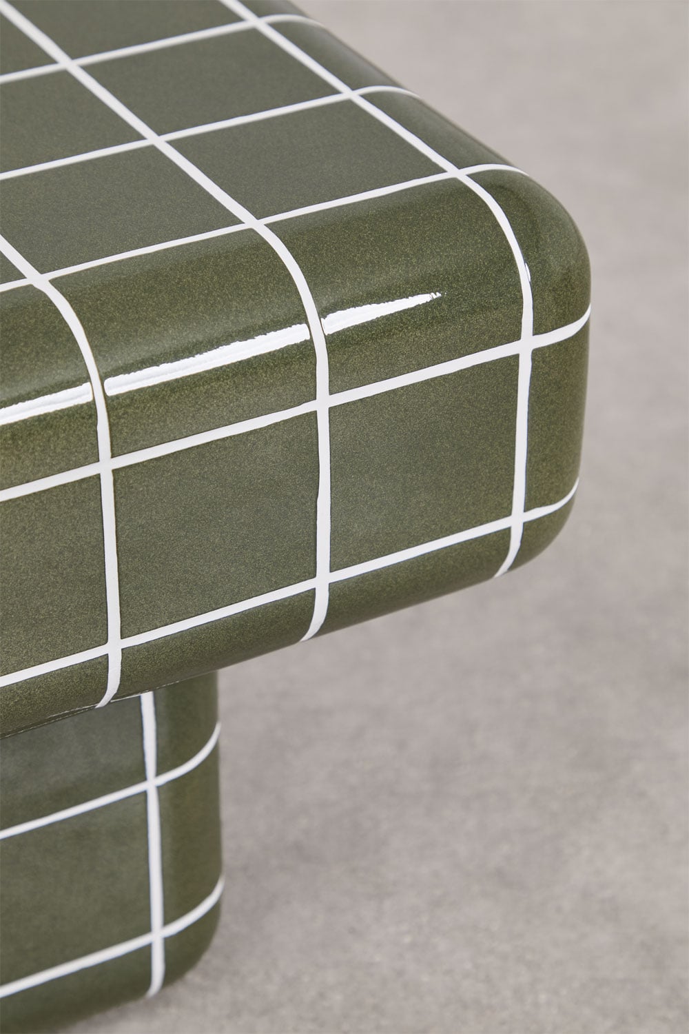 Rectangular garden coffee table with tile-look cement Eleonor, gallery image 3