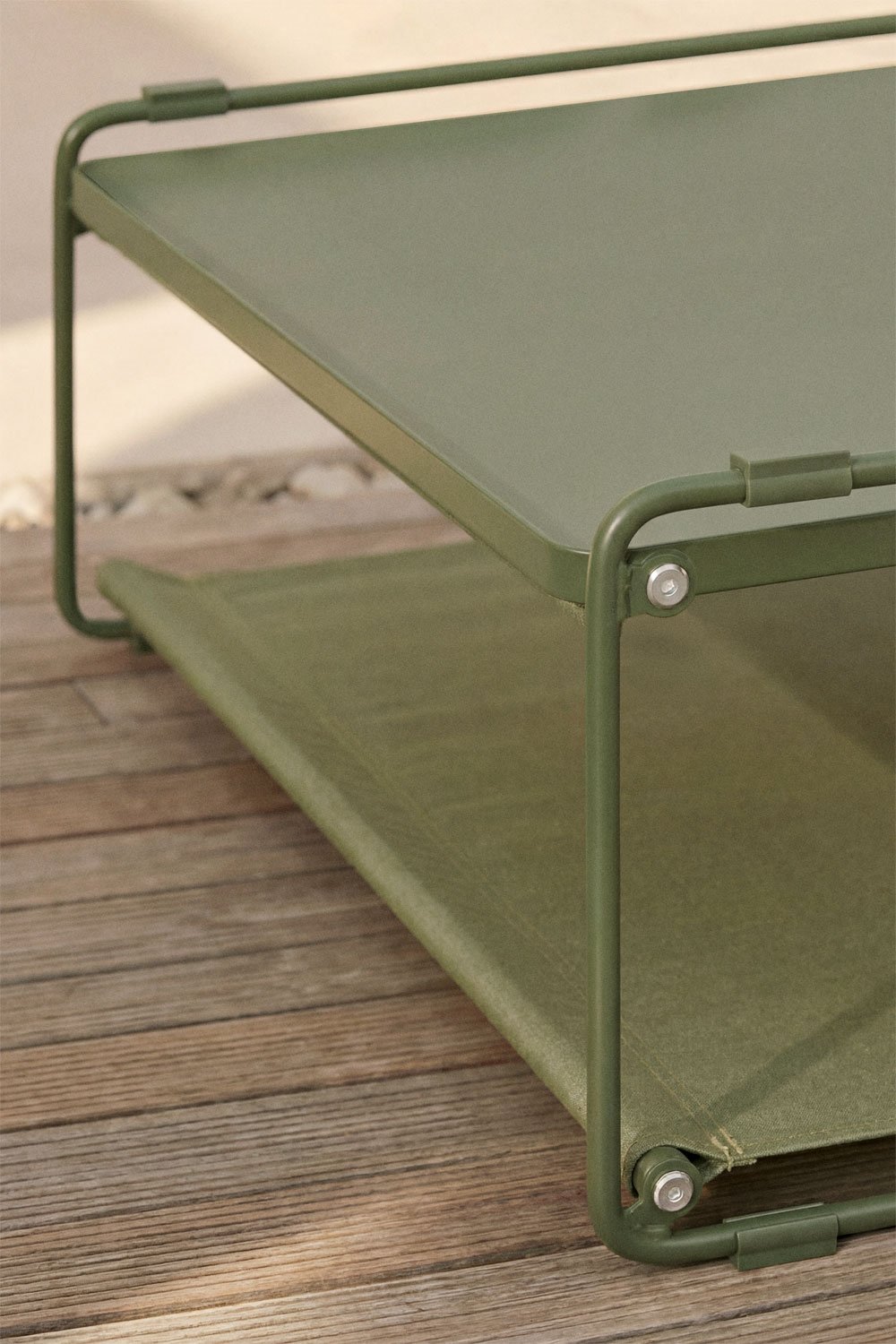 Amaro steel garden side table convertible into a pouf, gallery image 2
