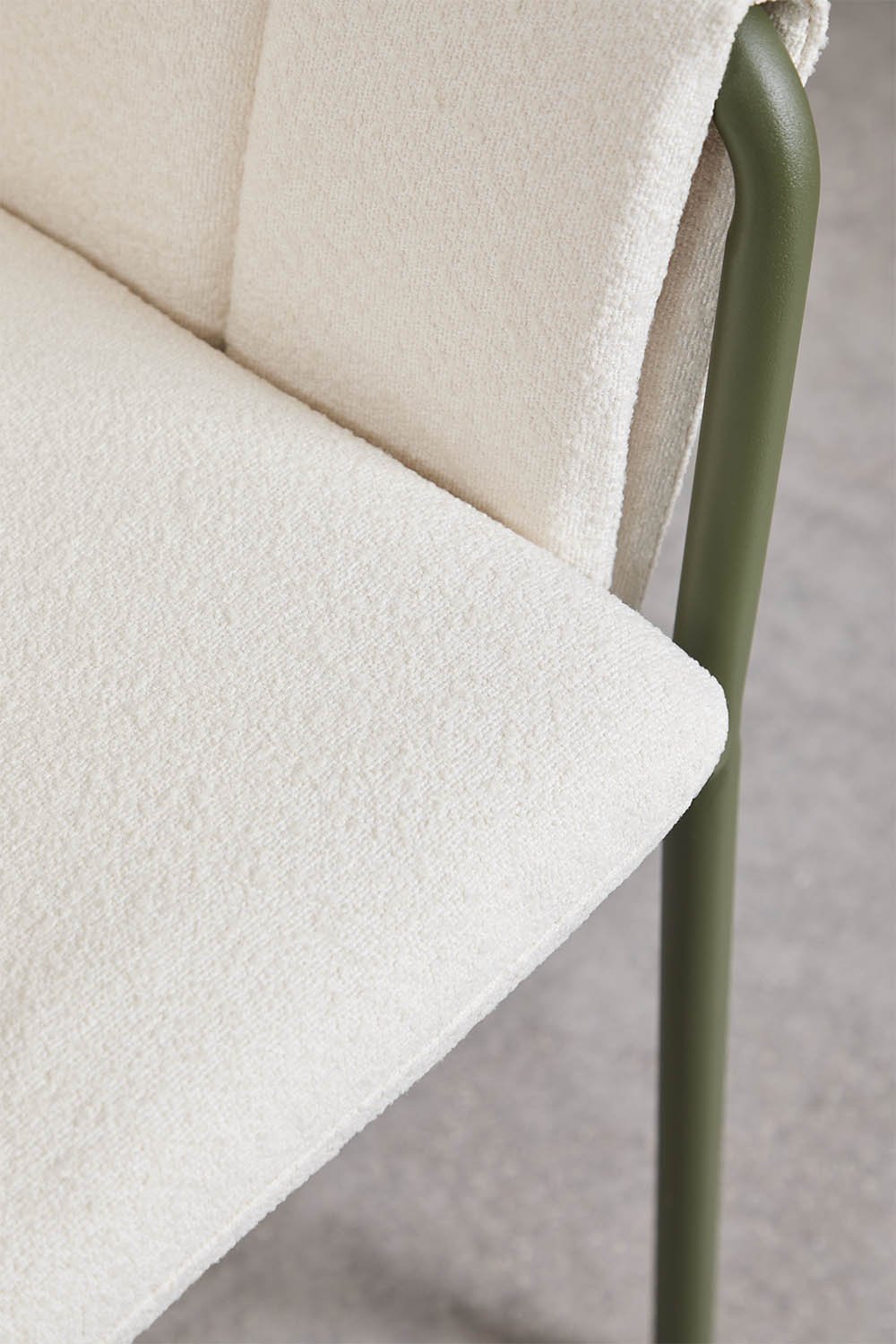 Pack of 2 upholstered garden armchairs in Zunika steel, gallery image 5