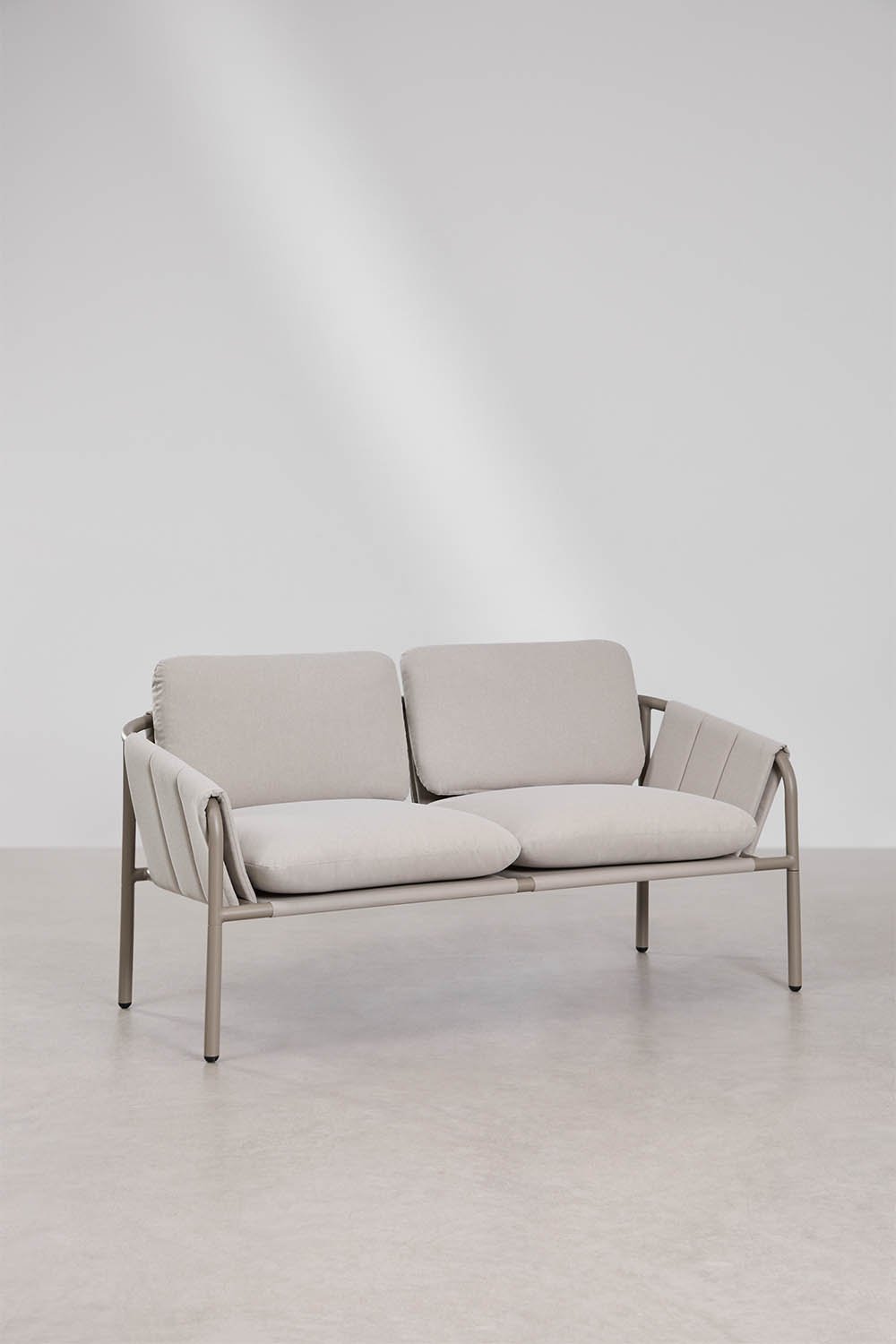 Zunika garden set with 2-seater sofa, 2 upholstered armchairs, and steel coffee table, gallery image 4