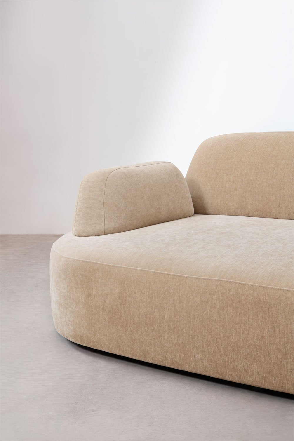 Right 3-piece modular chaise longue sofa with Giorgia upholstered corner module, gallery image 7