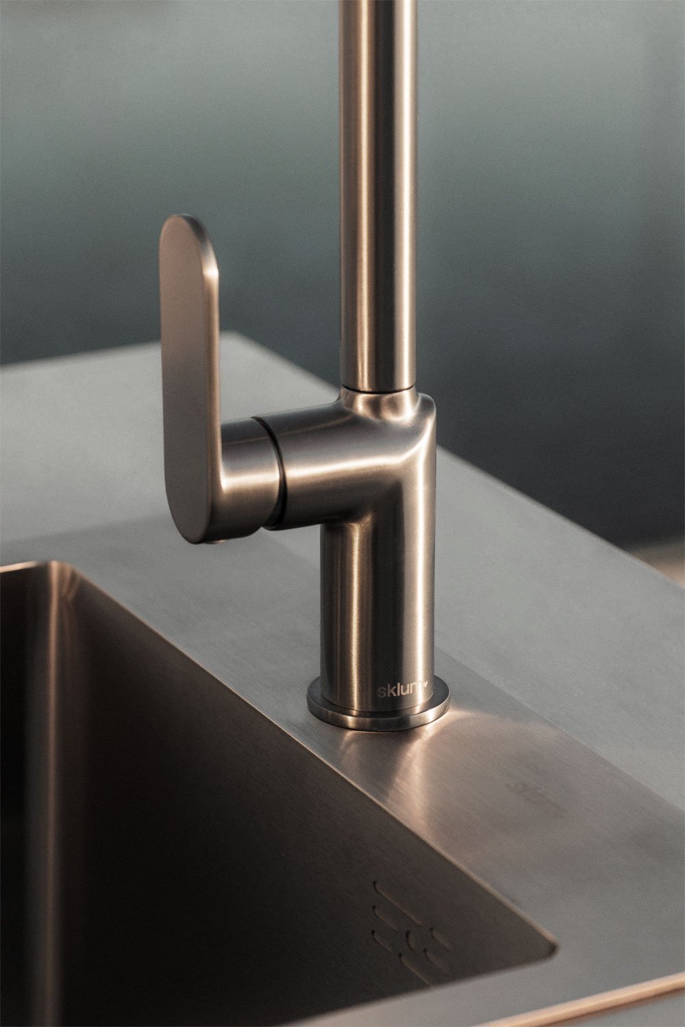Outdoor kitchen faucet with high spout in brass Alameda, gallery image 2