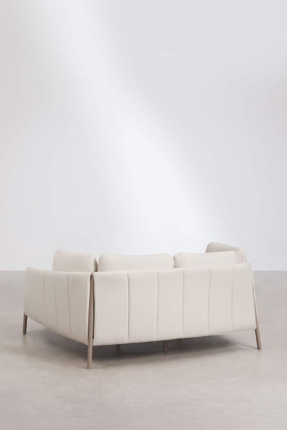 Double sun lounger in bouclé and aluminum with Boleni cushions, gallery image 4