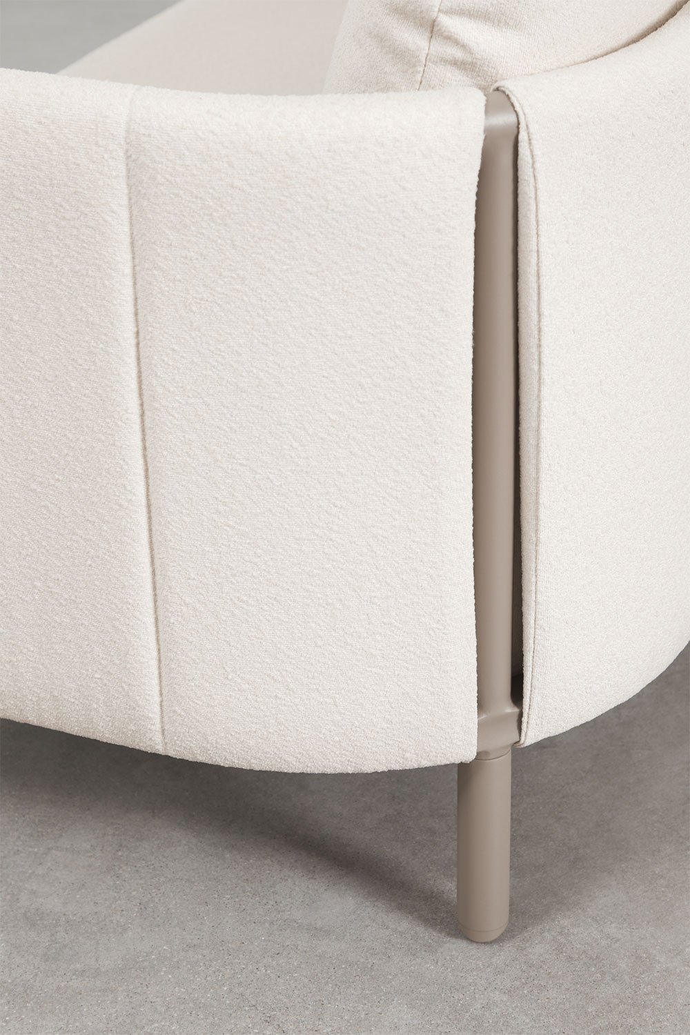 Boleni 3-seater garden sofa in bouclé and aluminum, gallery image 8