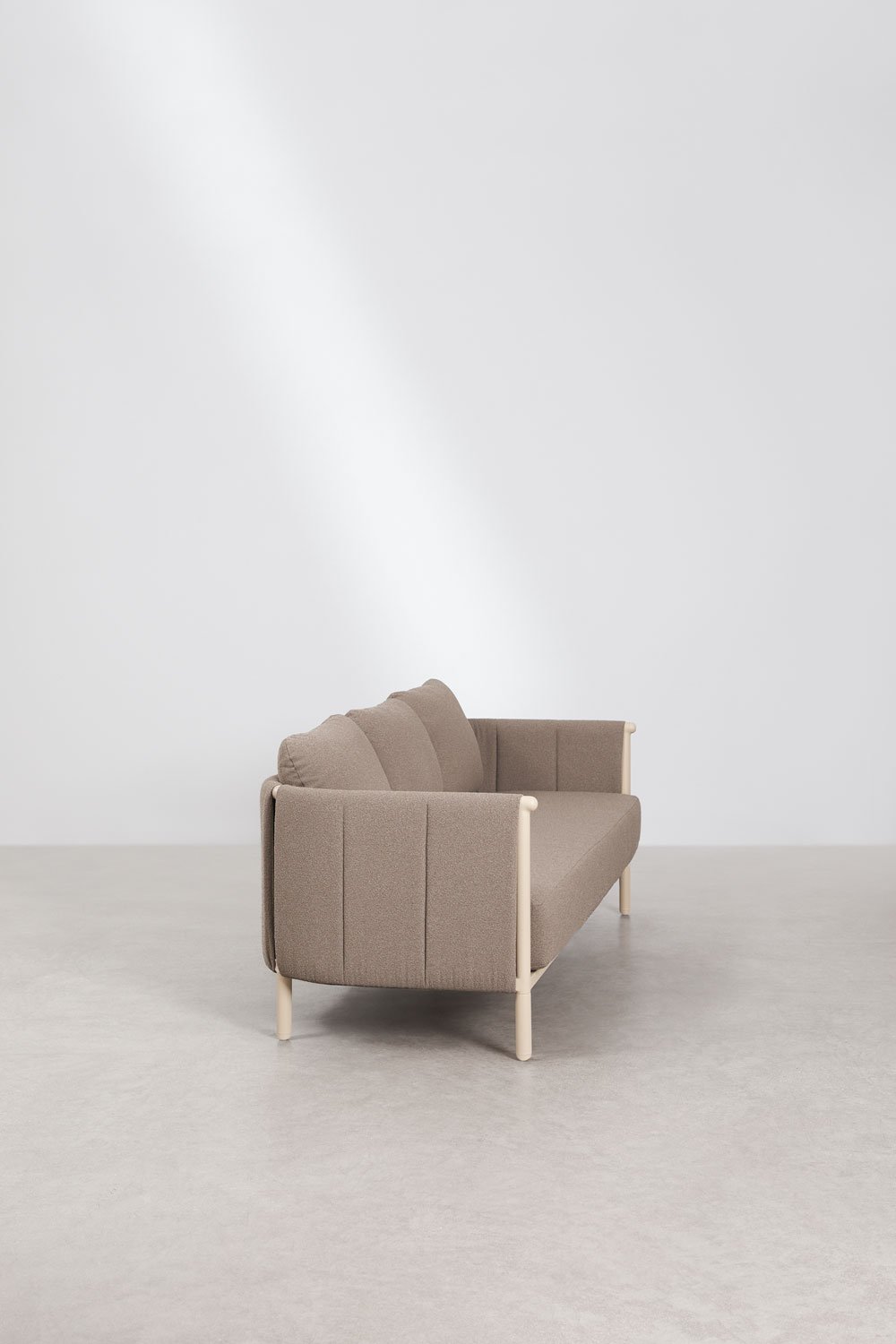 Boleni 3-seater garden sofa in bouclé and aluminum, gallery image 3