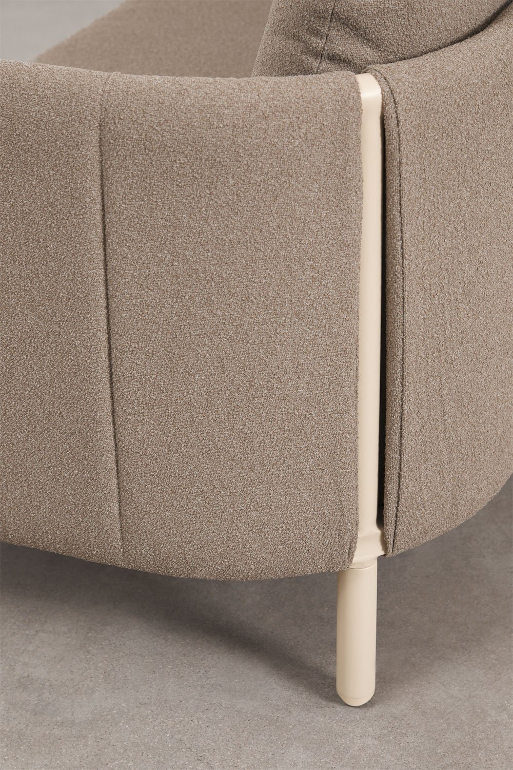 Boleni 3-seater garden sofa in bouclé and aluminum, gallery image 6