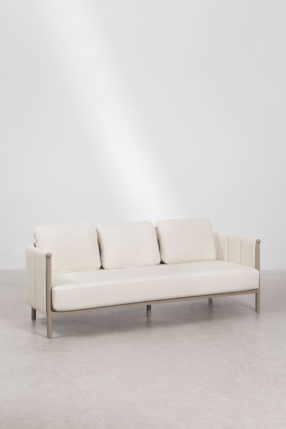 Boleni aluminum garden set with 3-seater bouclé sofa and coffee table, gallery image 4