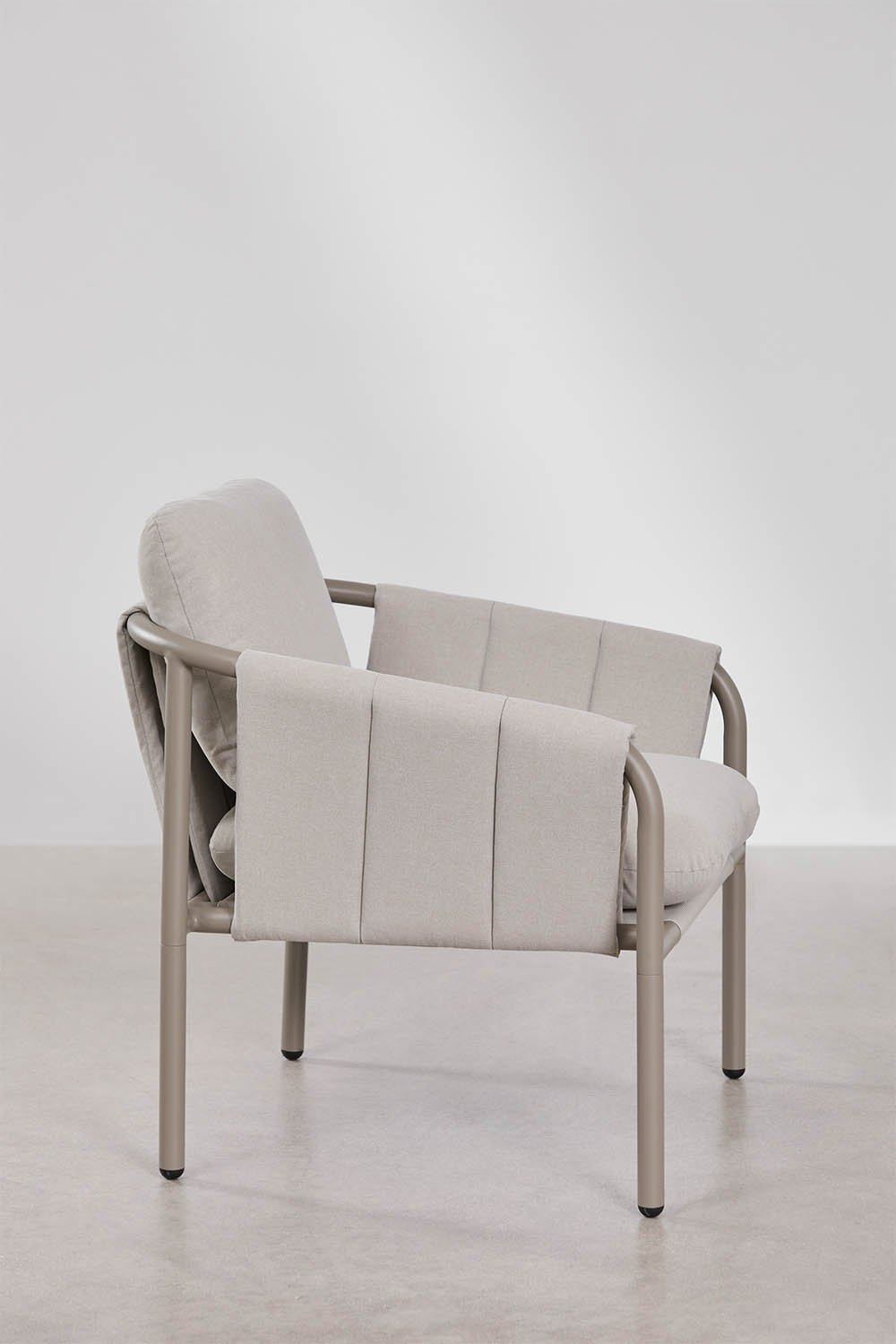 Zunika upholstered and steel garden armchair, gallery image 3