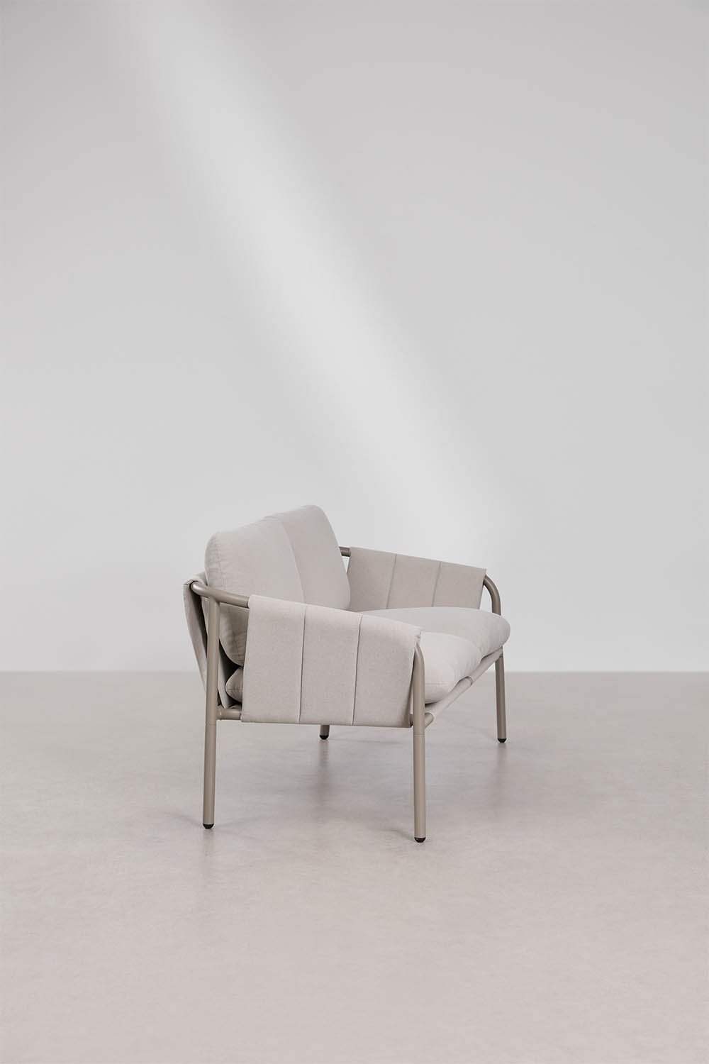 2-seater garden sofa upholstered and in steel Zunika, gallery image 5