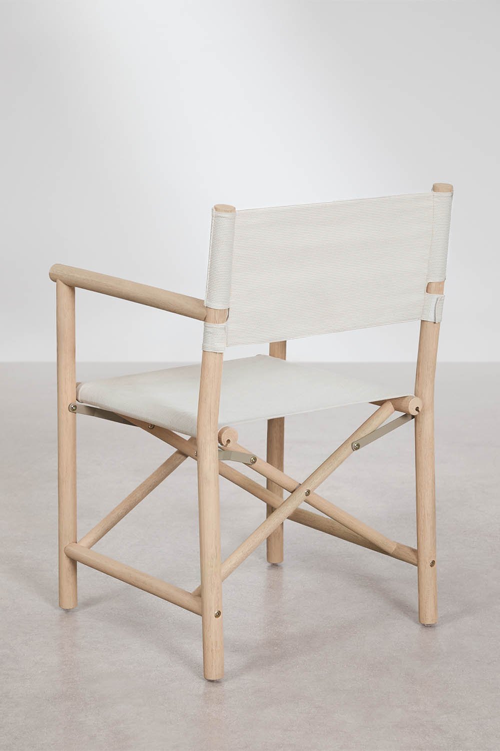 Olivia folding garden director's chair in acacia wood, gallery image 3