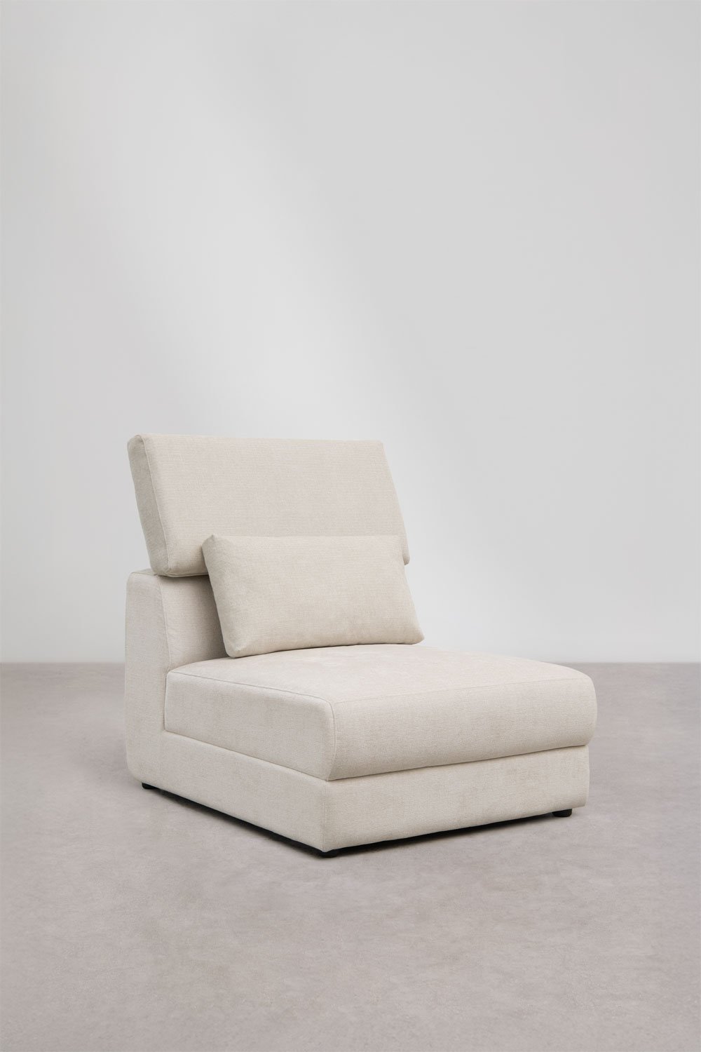 Central module for modular sofa with adjustable headrest in Cataline chenille, gallery image 3