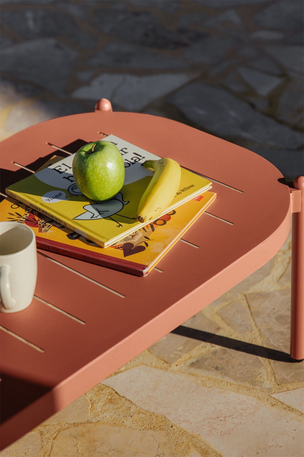 Rectangular 95x55 cm garden coffee table in Duroli aluminum, gallery image 2