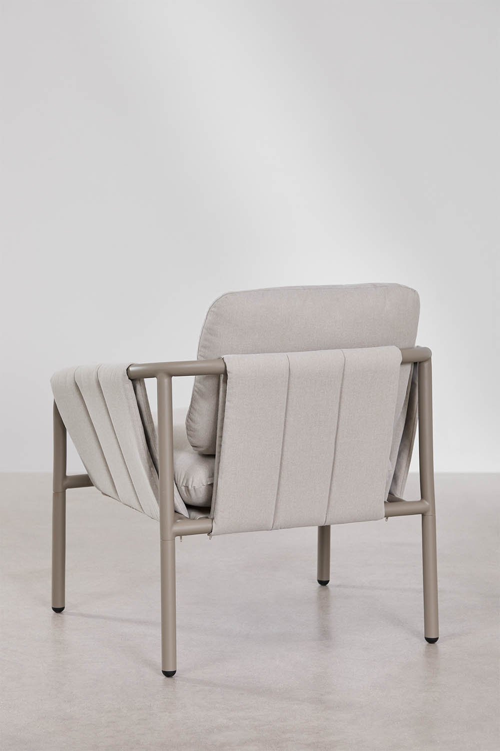 Zunika steel garden set with 2 upholstered armchairs and coffee table, gallery image 3