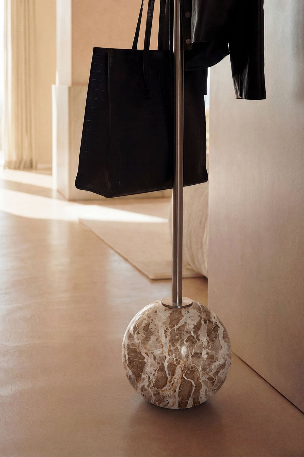 Felora iron and marble standing coat rack, gallery image 2