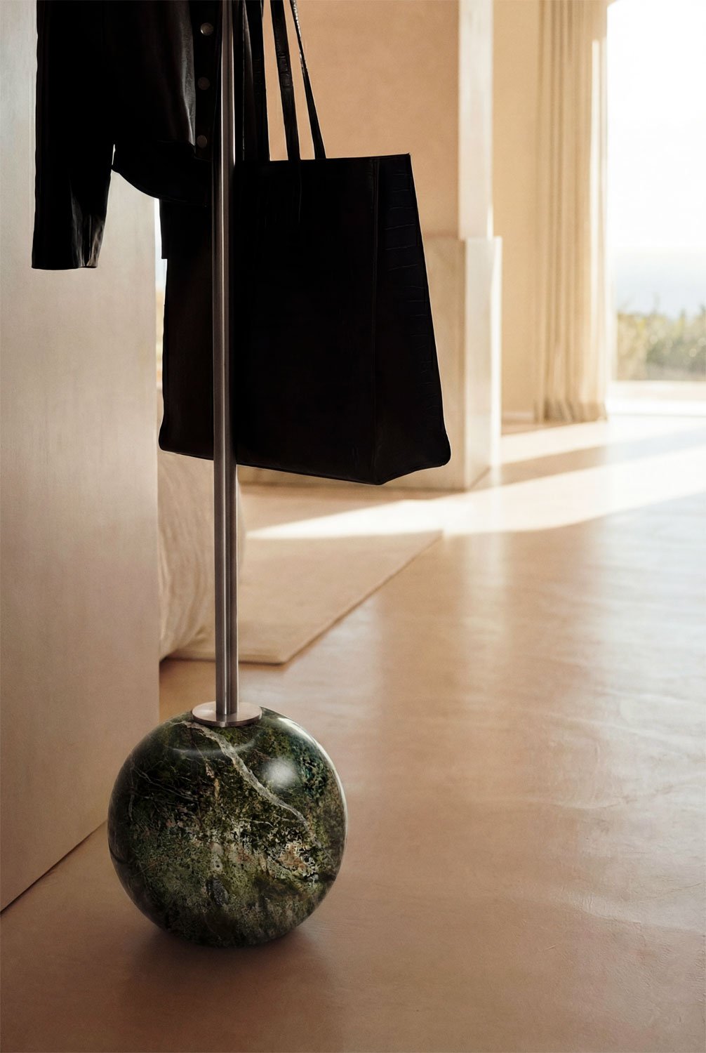Felora iron and marble standing coat rack, gallery image 2