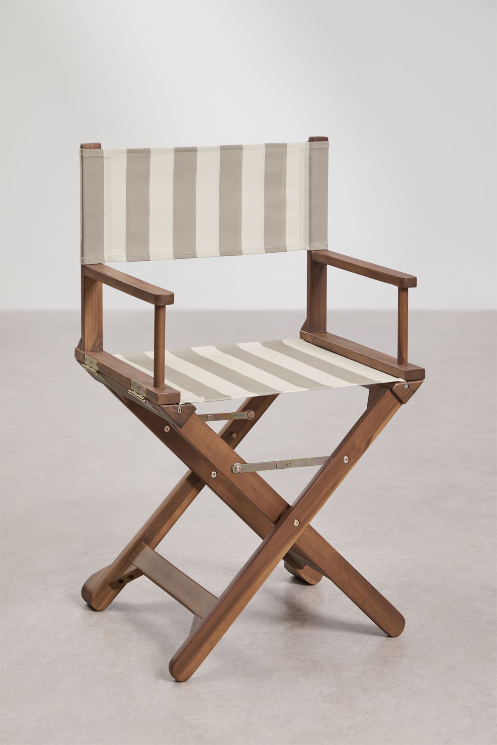 Pack of 4 Ridley folding director garden chairs in acacia wood, gallery image 3