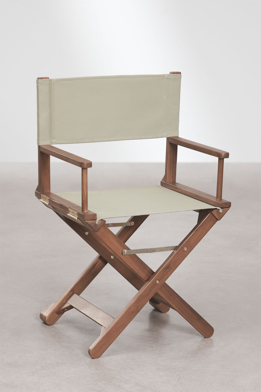 Ridley folding director's chair in acacia wood, gallery image 1