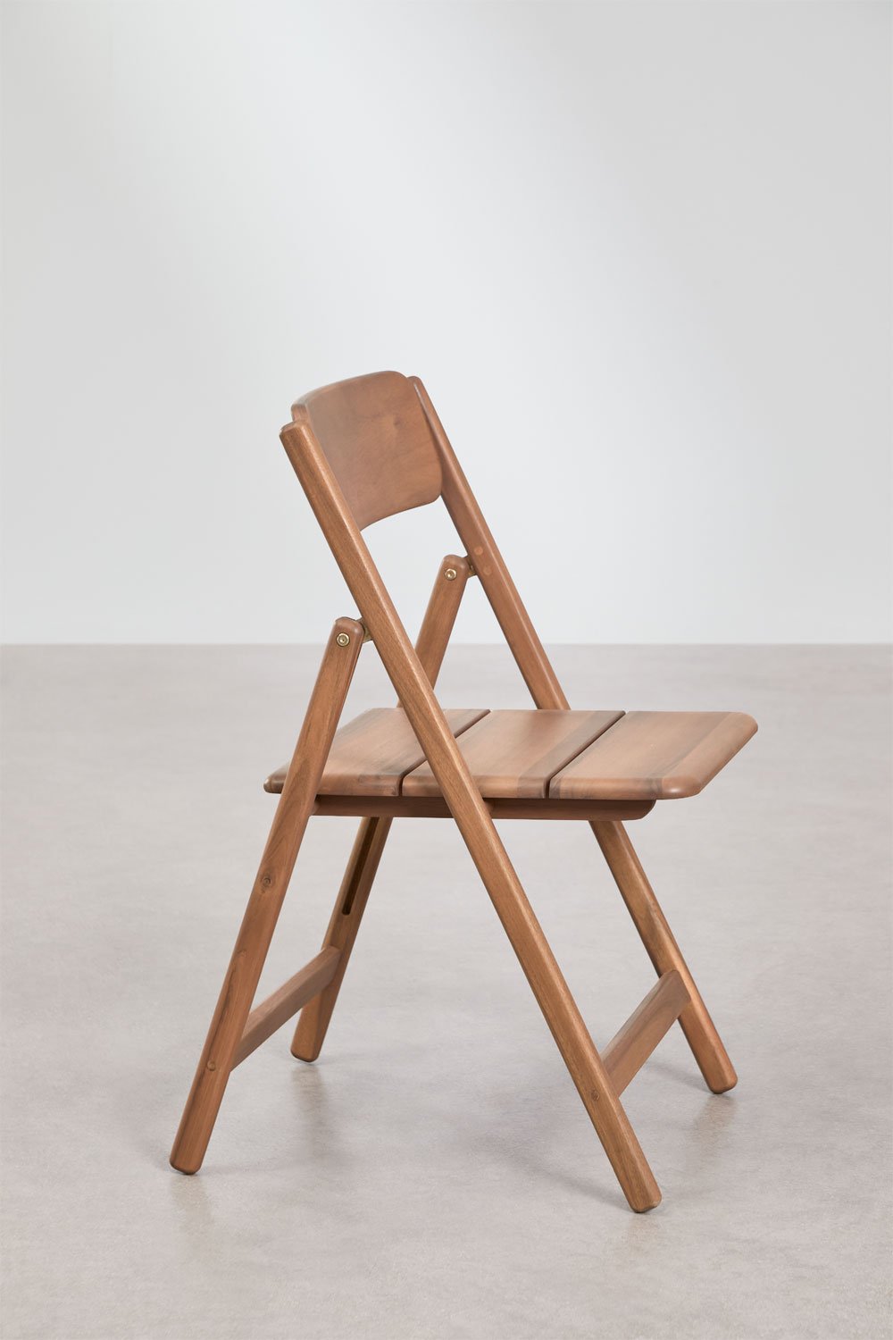 Pack of 4 folding dining chairs in acacia wood Zayma, gallery image 2