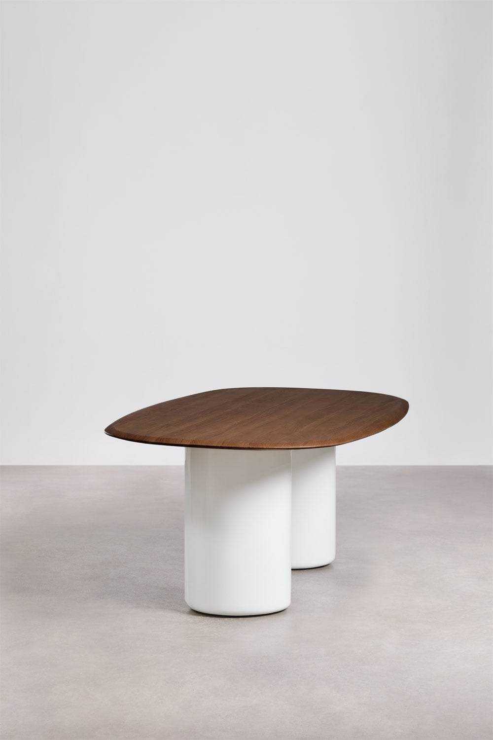 Oval dining table in MDF and cement Lysander, gallery image 2